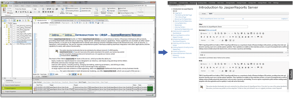 Jasper Content as Developed in Flare and as Injected into Drupal