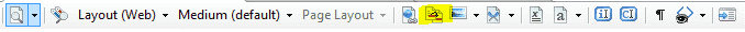 cross reference button on the local toolbar